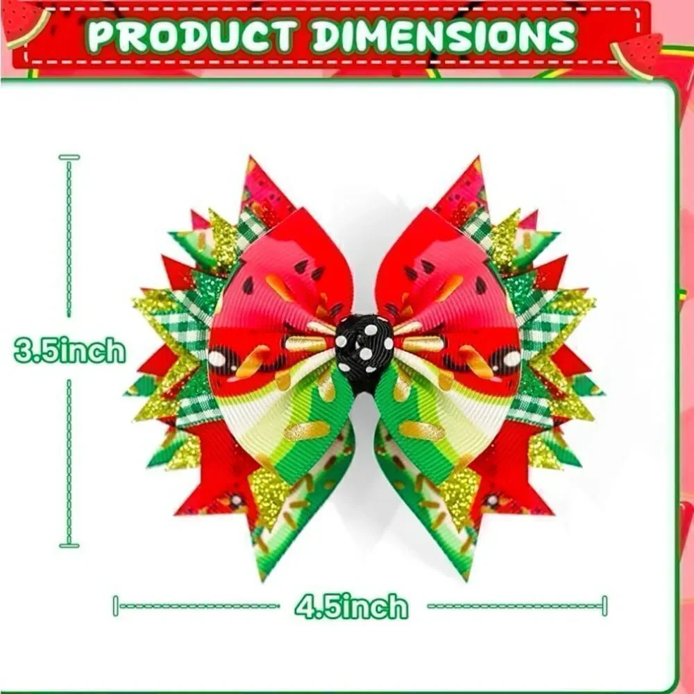 Christmas Hair Bows‎ Barrettes Clips NEW SET OF 2